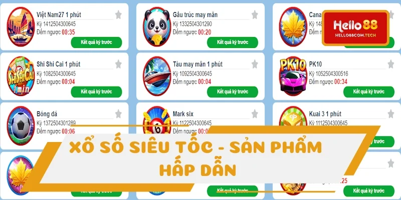 Xổ số siêu tốc là sản phẩm chơi nhanh, tỷ lệ thưởng lớn Xổ số siêu tốc là sản phẩm chơi nhanh, tỷ lệ thưởng lớn